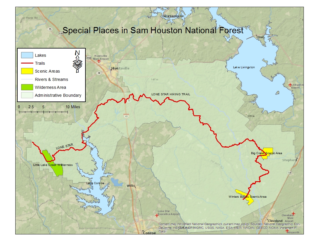 Sam Houston National Forest Map Maping Resources